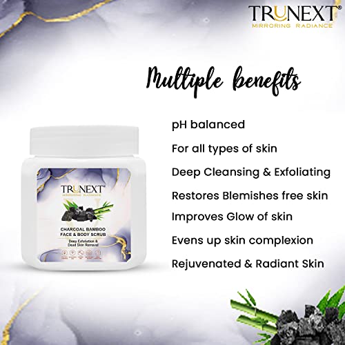 Image of TRUNEXT Charcoal Face & Body Scrub - B1G1-200ml X 2