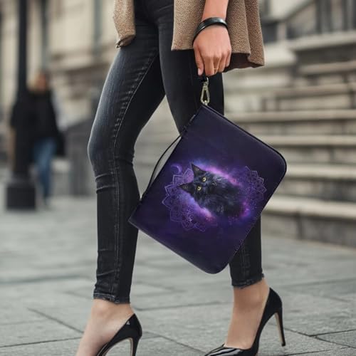 Bible Cover Case for Women, Cat Zipper Bible Cover Accessories Carrier Bag with Portable Handle, Easy to Carry Travel Hiking Worship Bible Tote Bag for Women3