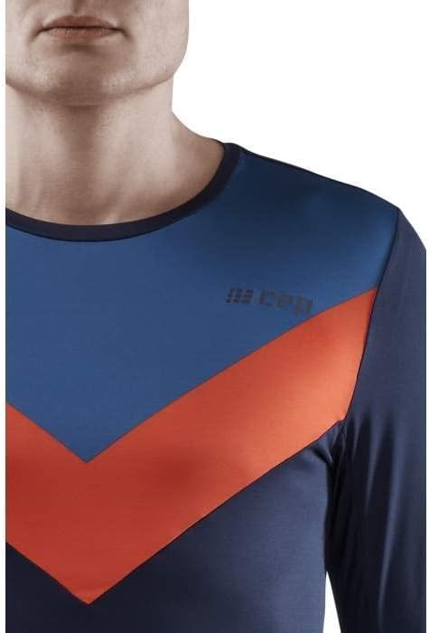 CEP Chevron Shirt, Long Sleeve, Peacoat/Blue, Men, SM