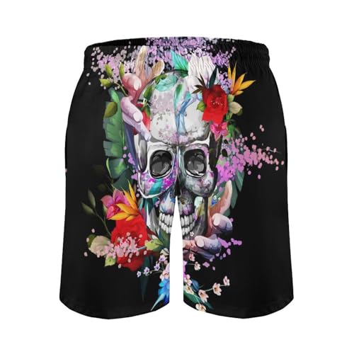 Maillot de bain séchage rapide short de plage homme crâne