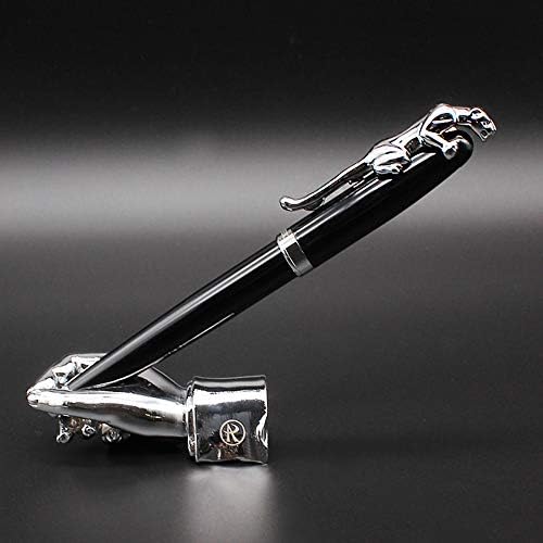 ARTEX Stylish Fountain Pen : Luxury,Elegant, Germany F Fine Nib, Gift for Men & Women, Professional, Executive, Metal, Gift Box (Black/Silver (Leopard))
