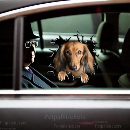 Image of Cute Dog Stickers for Car Window Decals Waterproof Funny Sticker (Dachshund Stickers)
