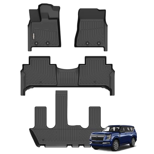 GINOWY All Weather Floor Mats for Armada & QX80 (2025-2026) Second Row