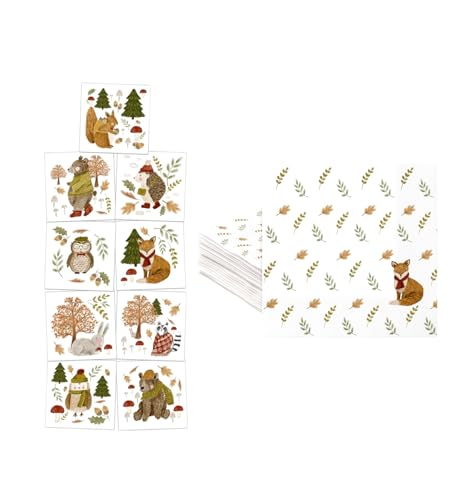Cheerland Bundle Forest Friends Woodland Animal Temporary Tattoos & Forest