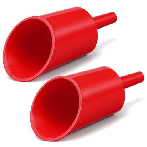 Image of 2 Pcs Liquid Fuels Filter Funnels Red Vented Funnels for Releases Air & Expedites Filling to Help Pour Fuels Without Spills or Waste for Stoves Lanterns Heaters Tools