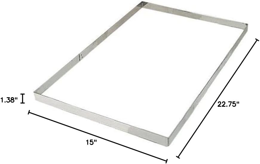 Matfer Bourgeat Stainless Steel Rectangular Frame, 22 3/4"x15"x1 3/8"