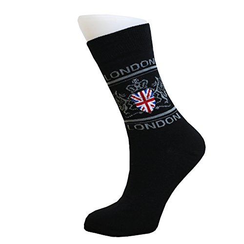 Preisvergleich Produktbild Number1Gifts Herren Füßlinge schwarz schwarz Medium