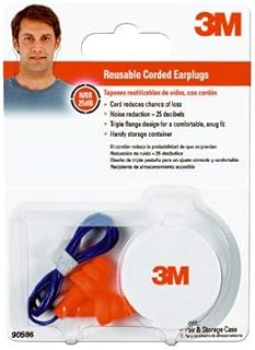 Corded Reusable Earplugs, NRR 25DB
