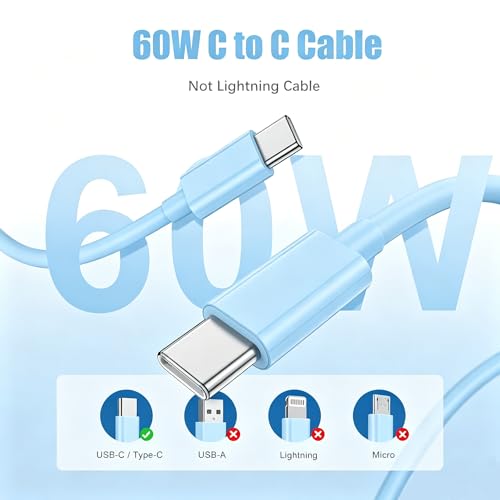 Adaptador de corriente USB C para MacBook y iPad ideal para trabajar desde el sofá con cable 2m 2