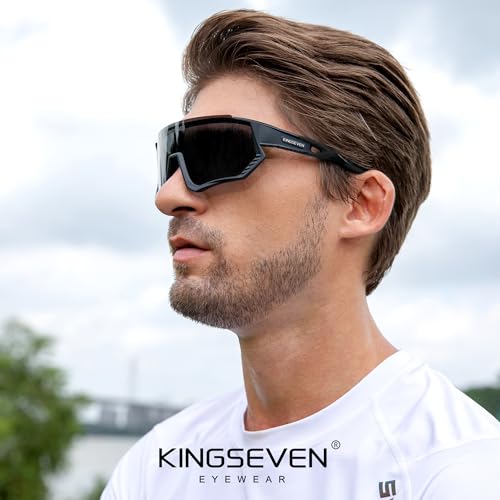 KINGSEVEN Polarized Cycling Sunglasses Men Sports Sunglasses Mtb Bicycle Glasses UV400 Protection LS9102