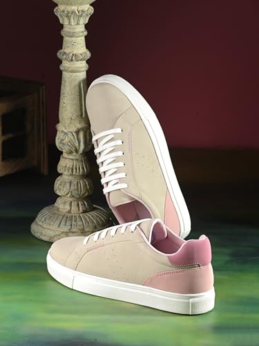 Image of Centrino Women's Casual Shoes | Colorblock Sneakers with Ultra Soft Cushion Lace-Up Shoes All-Day Comfort | Trendy & Lightweight Design | Low Top Flat Sole (7603)