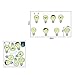 Produktbild FOReverweihuajz Leuchtend 8 Stück Glühbirne Decken Wandaufkleber, Glühen in der dunklen Baby-Kids-Schlafzimmer Home Wall Decal