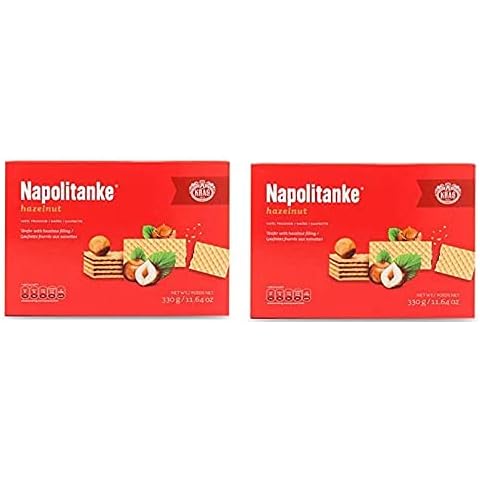 Kras Napolitanke Hazelnut Wafers, Croatia, Pack of 2, 420g14.8 oz Cover