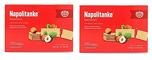 Kras Napolitanke Hazelnut Wafers, Croatia, Pack of 2, 420g14.8 oz