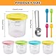 SUNOYA 4 Stück Für Ninja Creami Deluxe, 710 ML Für Ninja Creami Deluxe Ice Cream Maker NC500 NC501, Kompatibel Mit Ninja Creami Behälter NC500 NC501 Bpa-Frei, Spülmaschinenfest