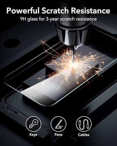 ESR 3 Pack for iPhone 16 Pro Tempered Glass, Screen Guard Film with Easy Installation Tool, 9H Hardness, Military-Grade Shatterproof, HD Clear, Scratch Resistant Screen Protector 7 41U1wkac+wL