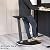 VIVO Ergonomic Leaning Perch Chair for Standing Desk, Portable Height Adjustable Posture Stool with Anti-Fatigue Mat for Home and Office, Black, CHAIR-S02M