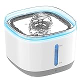 MAGETANG Cat Water Fountain, 100oz/3L Wireless Pet Water Fountain Battery Operated, Water Fountains for Cats Indoor with Motion Sensor, 5-Stage Filtration, Stainless Steel Tray, LED Light & BPA-Free