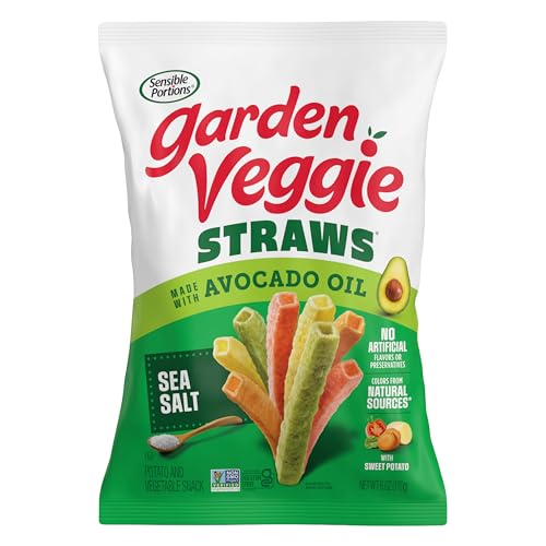 Sensible Portions Garden Veggie Straws, Sea Salt, 6 Oz