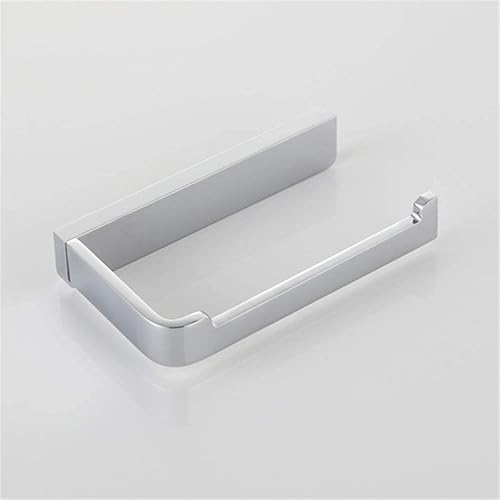 Miniatura 4 de Flybath Soporte de papel higiénico latón macizo acabado cromado plateado baño rollo papel higiénico soporte montado en la pared