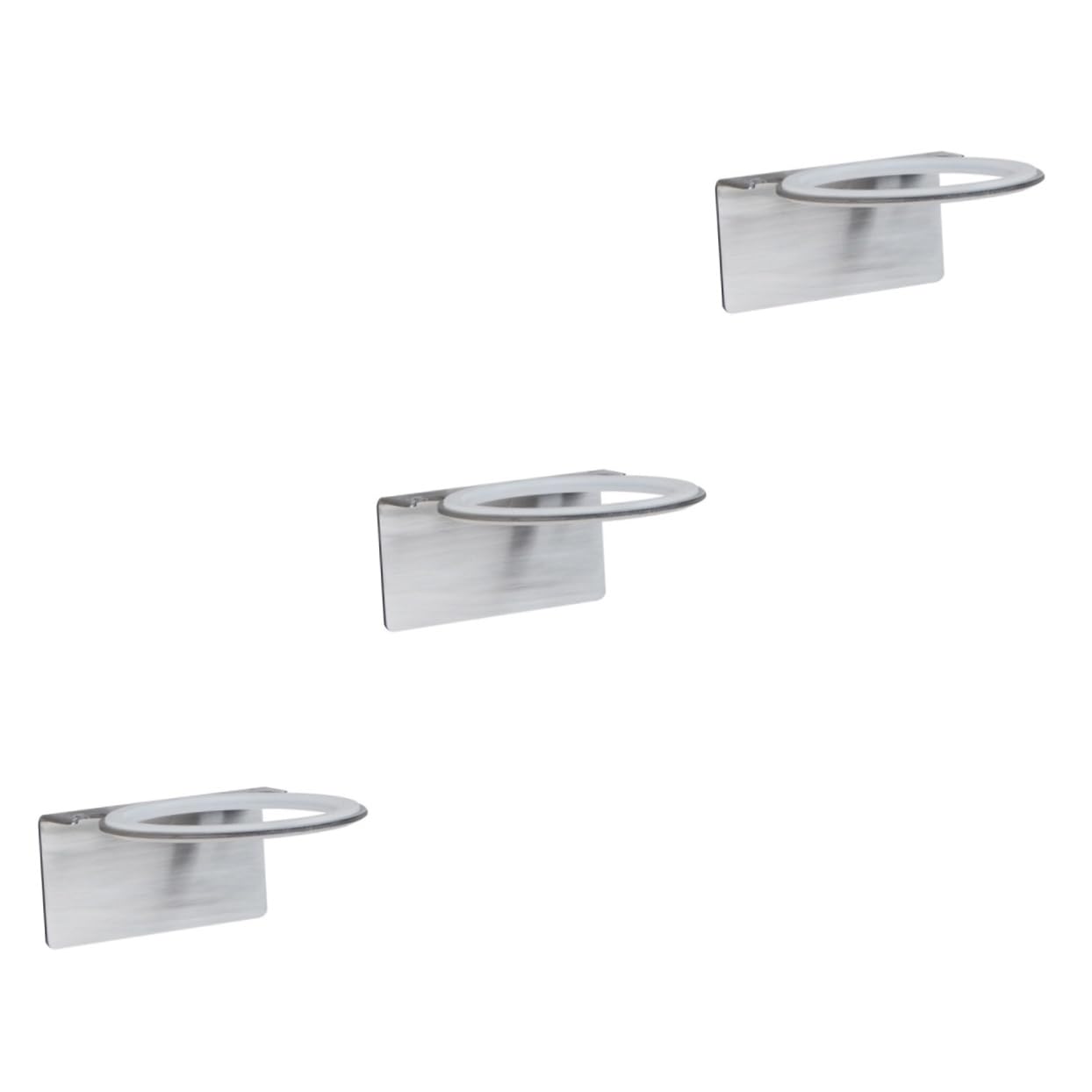 POPETPOP 3 Piezas 304 Soporte para secador de pelo soportes para estantes de pared portaherramientas para el cuidado del cabello organizador de casilleros estante para secador de pelo Metal