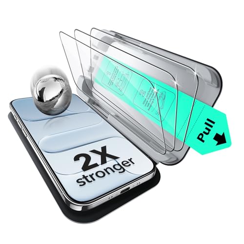 ESR Displaybeschermfolie voor iPhone Air, militaire kwaliteit, onbreekbaar, hardheidsgraad 9H, gehard glas voor iPhone 17 Air, volledige afdekking, UltraFit-tablet, 3 stuks