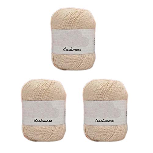 3 Balls 100% Mongolian Cashmere Yarn, Luxurious...