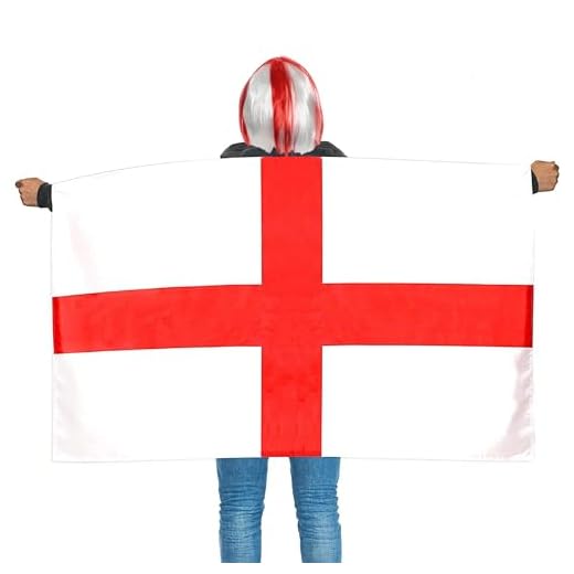 ENGLAND FLAG WORLD CUP 2018 bärbar engelsk flagga keps fANCY klänning tillbehör, för sportevenemang och nationella dagar (paket med 1)