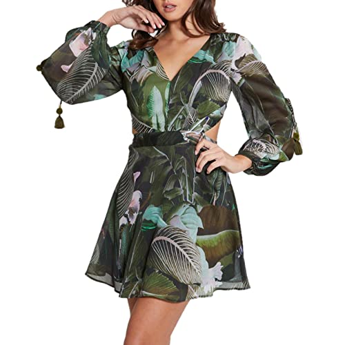 Abito lungo Donna guess w3gk81_wcwf2-p86z LS FARRAH DRESS