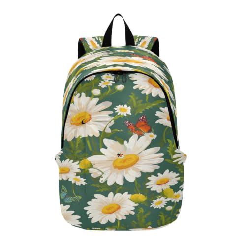 Sac à dos pour ordinateur portable sac de voyage fleurs marguerites