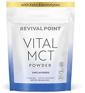 Premium Unflavored MCT Oil Powder with Keto Electrolytes- Creamer for Coffee, Tea, and Shakes- In...