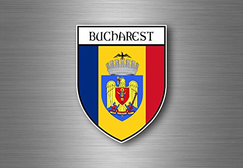 U24 - Adesivo per auto con bandiera della Romania, 8 x 5 cm