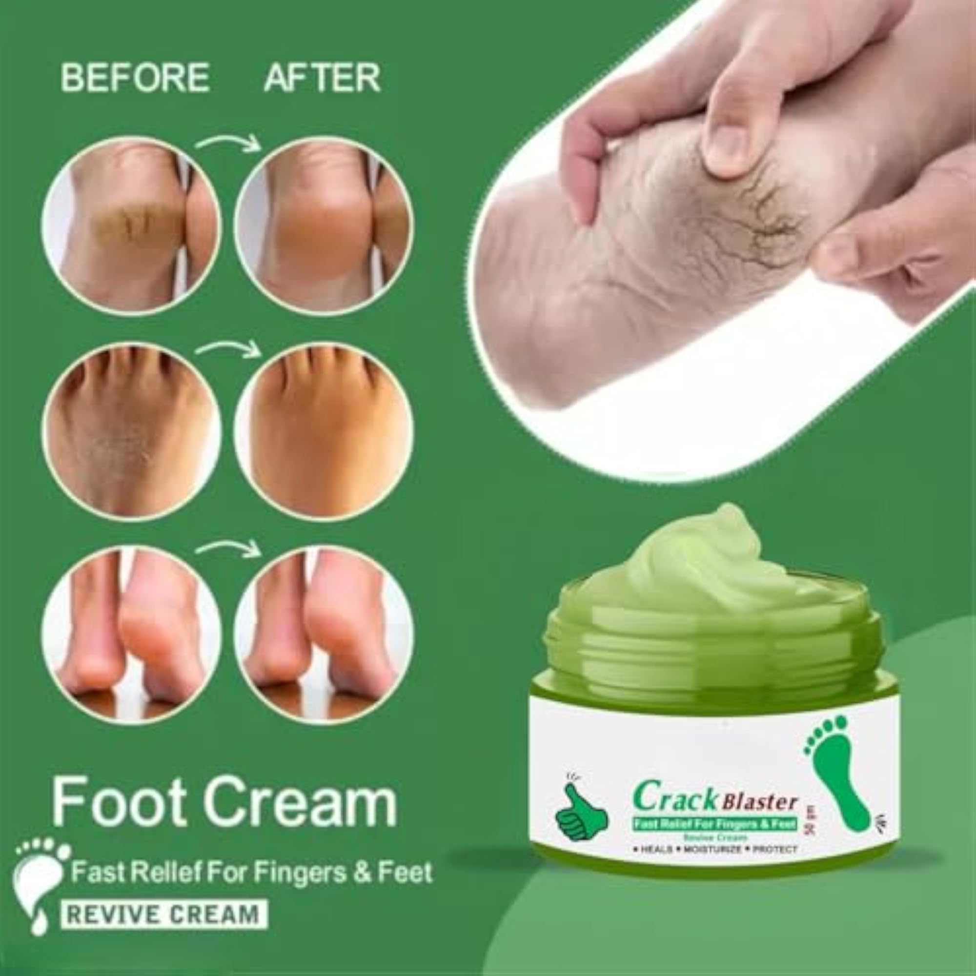 Crack Blaster Heel Repair Cream, 50g, Intensive Moisturising Balm