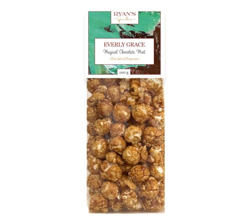 Everly Grace Popcorn – Magical Chocolate Mint, 100 g – Sachets de popcorn au chocolat et à la menthe poivrée, fait main en Allemagne