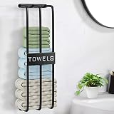Towel Racks for Bathroom Wall Mounted, Upgrade 3 Bar Towel Storage for Small Bathroom, Bath Towel St