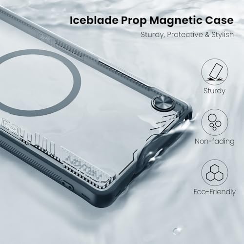 Image of Nillkin Magnetic for Galaxy S25 Ultra Case Clear, Compatible with Magsafe, Never Yellow & Biodegradable Material, Translucent Case with Kickstand & Camera Cover for Samsung Galaxy S25 Ultra, Black