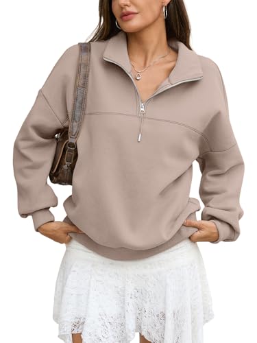 EasyGala Womens Oversized Quarter Zip Sweatshirts...
