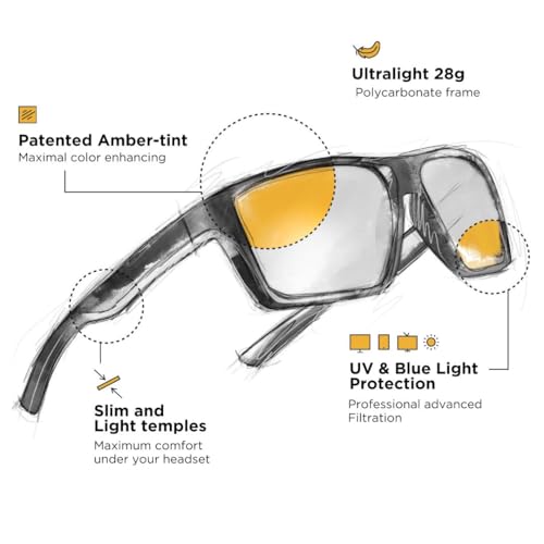 Image of Horus X • Blue Light Glasses Men Women | Blue Light Blocking Glasses for Screen Anti-Fatigue Eye Migraine | Gaming Amber V2