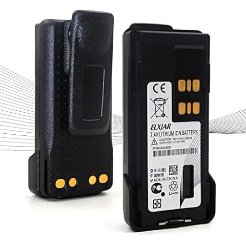 elxjar 2600mAh Replacement Two-Way Radio Battery Cover