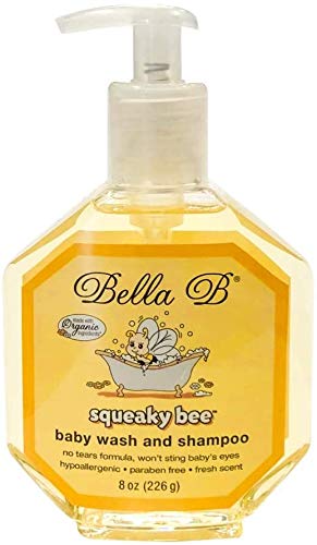 Bella B Squeaky Bee Bodywash And Shampoo 13 Oz - Baby Body Wash And Shampoo - Baby Bath Wash - Organic Body Wash - Natural Body Wash - Kids Body Wash - Organic Soap - Baby Soap - Shampoo Organic #TOP6