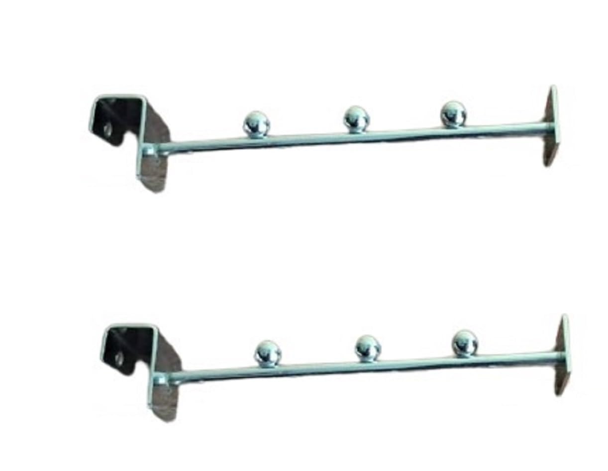 Q1 Beads Steel Tube Straight Hanger 150 mm/6 inch Square Pipe Hooks Hanger for 15x30 mm Square Tube -Supermart Shelf Accessories(Chrome)-2 Pack-image-11