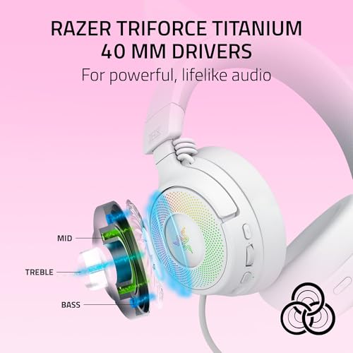 Image of Razer Kraken Kitty V3 Pro Gaming Headphones, White Edition