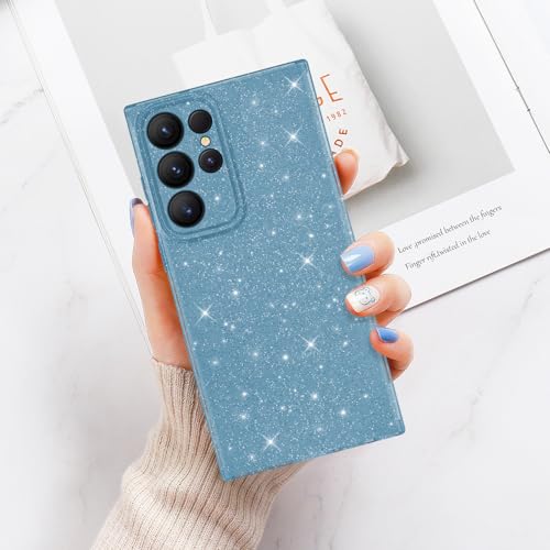 Newseego for Samsung Galaxy S22 Ultra 5G Case, Cute Luxury Sparkle Bling Glitter Case for Women Girls Soft TPU Bumper Anti-Scratch Shockproof Protective Cover for Samsung Galaxy S22 Ultra-Blue - image 7