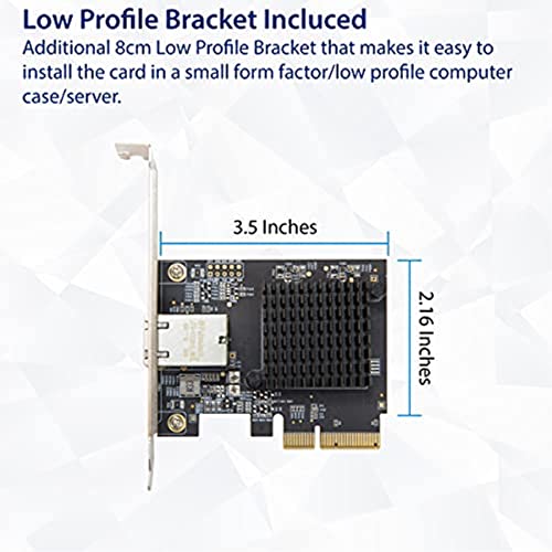 Image of 1 Port 10 Gigabit Ethernet Network Card - PCIe x4 10Gb 10GBASE-T NIC AQTION AQC107-10Gbps Ethernet PCI-Express x4 Adapter SD-PEX24055