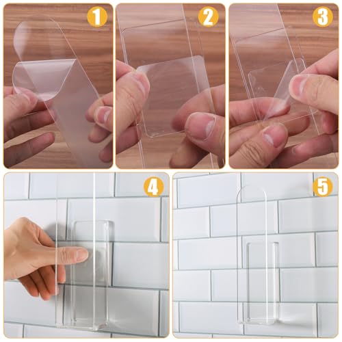 Vodolo Organizador de chapéus de acrílico para parede de bonés de beisebol, 2 peças de ganchos trans