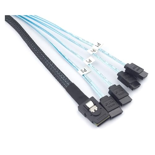 Cable S-AS SFF-8087 36P a 4 SATA 7pin 0.5 m negro miniatura 4