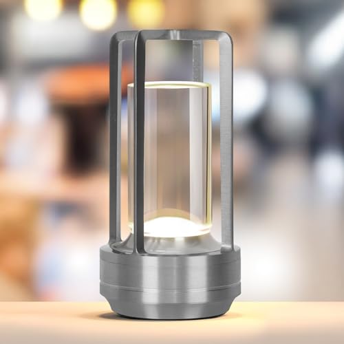 baishezhuan Cordless Portable LED Table Lamp, Rechargeable Battery Operated Desk