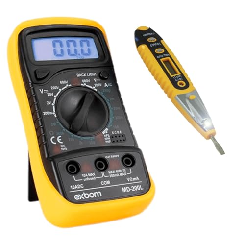 Multímetro Digital Profissional com Caneta Detectora de Voltagem ...