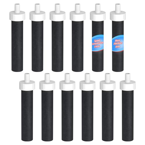 12 Pack BBT BAMBOOST Water Bottle Filter, Replacement for Brita BB06, BPA-Free, Replaces 1,800 Plastic Water Bottles a Year, Hard Sided and Stainless Steel Bottle Filter