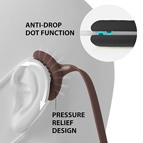 Image of BONE Lanyard Mask Tie (3 Packs), Face Mask Holder, Adjustable & Skin-Friendly Silicone Extender Strap, Ear Savers for Kids & Adults (Black - Brown - Gray)